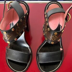 Louis Vuitton Black and Brown Heels